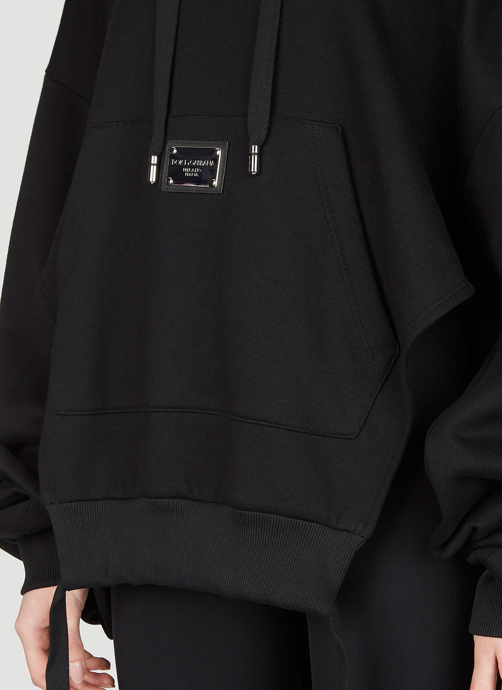 Dolce & Gabbana Women Logo Plaque Hooded Sweatshirt