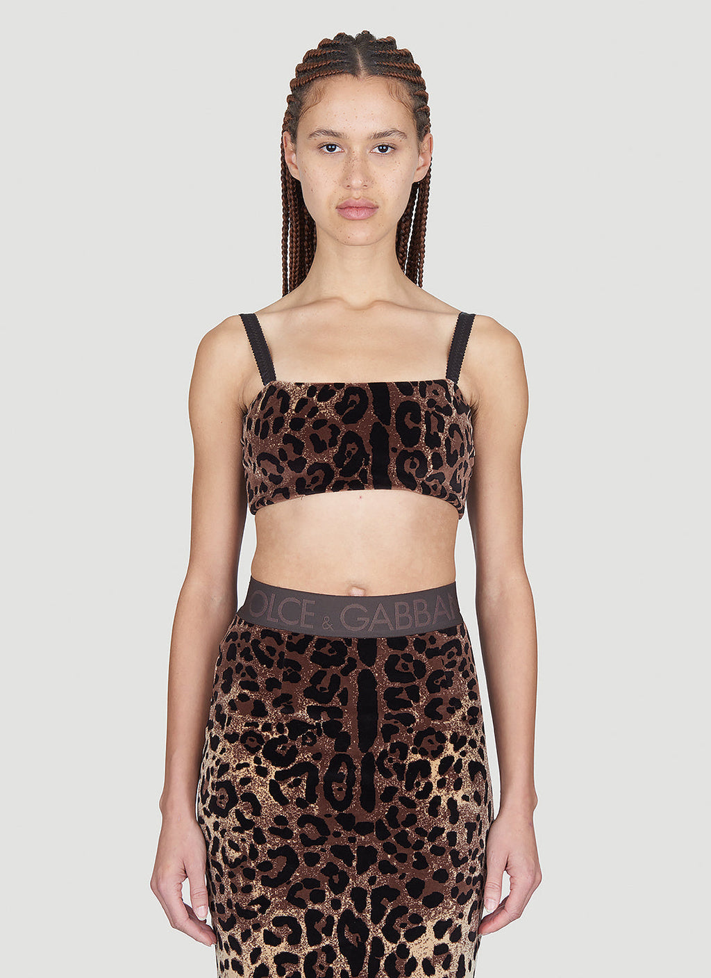 Dolce & Gabbana Women Leopard Print Crop Top