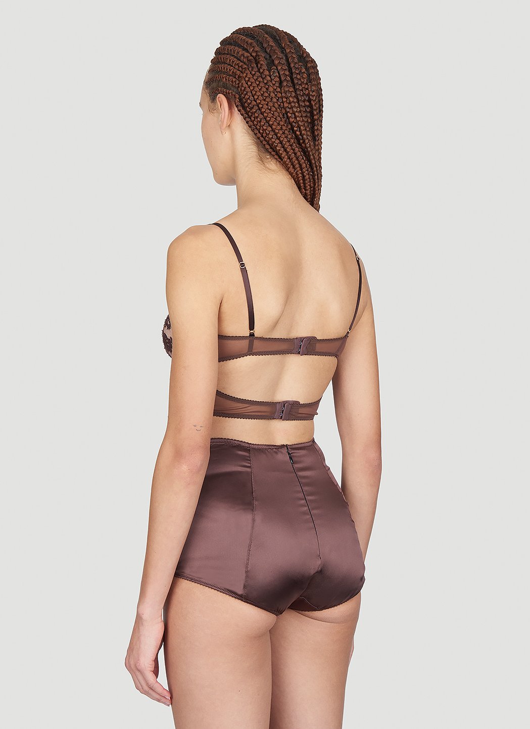 Dolce & Gabbana Women Floral Lace Long-Line Bra