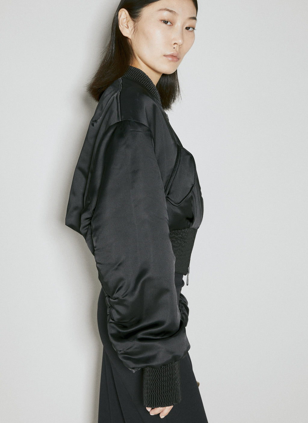 Dolce & Gabbana Women Short Duchesse Bomber Jacket