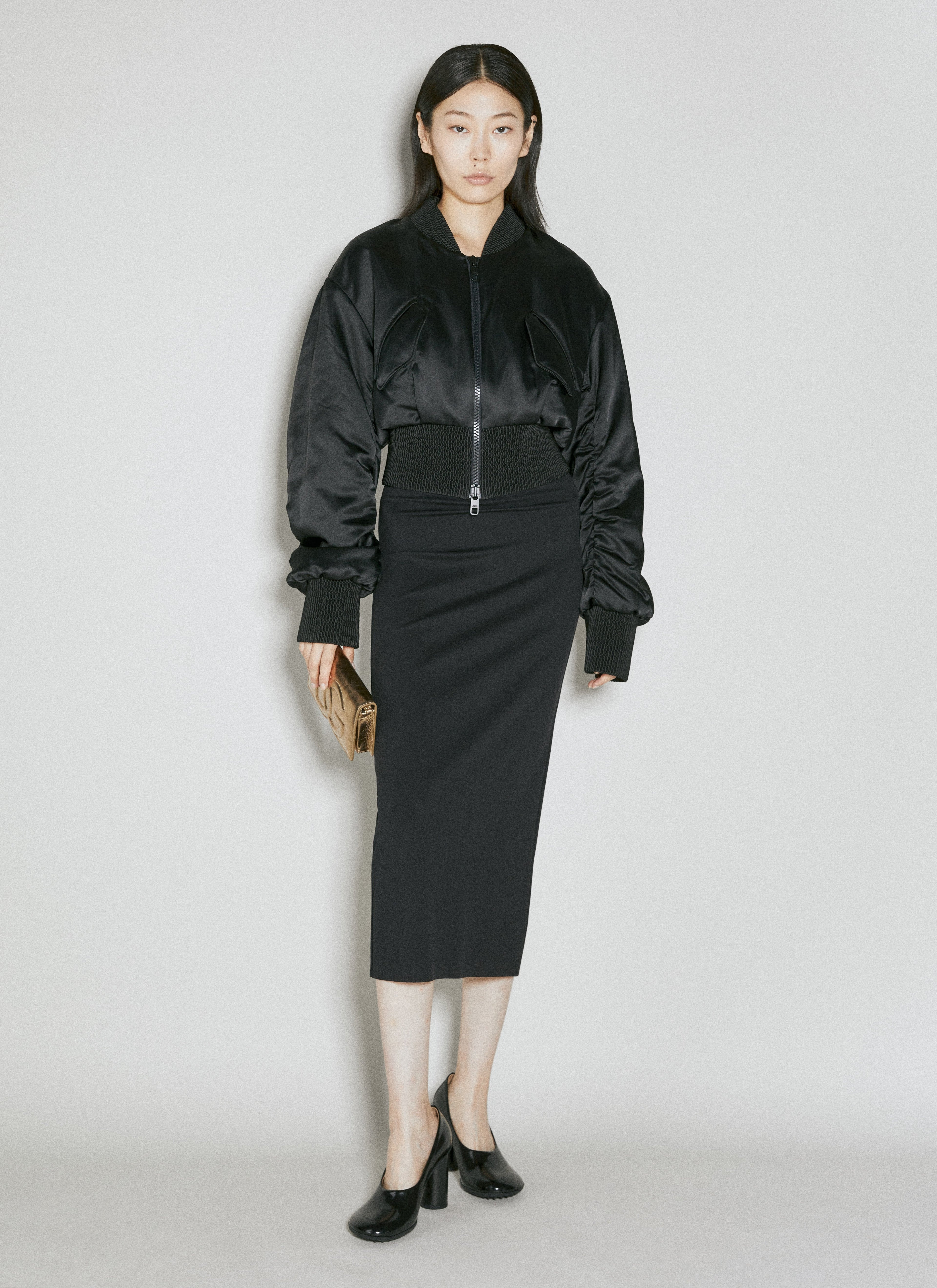 Dolce & Gabbana Women Short Duchesse Bomber Jacket