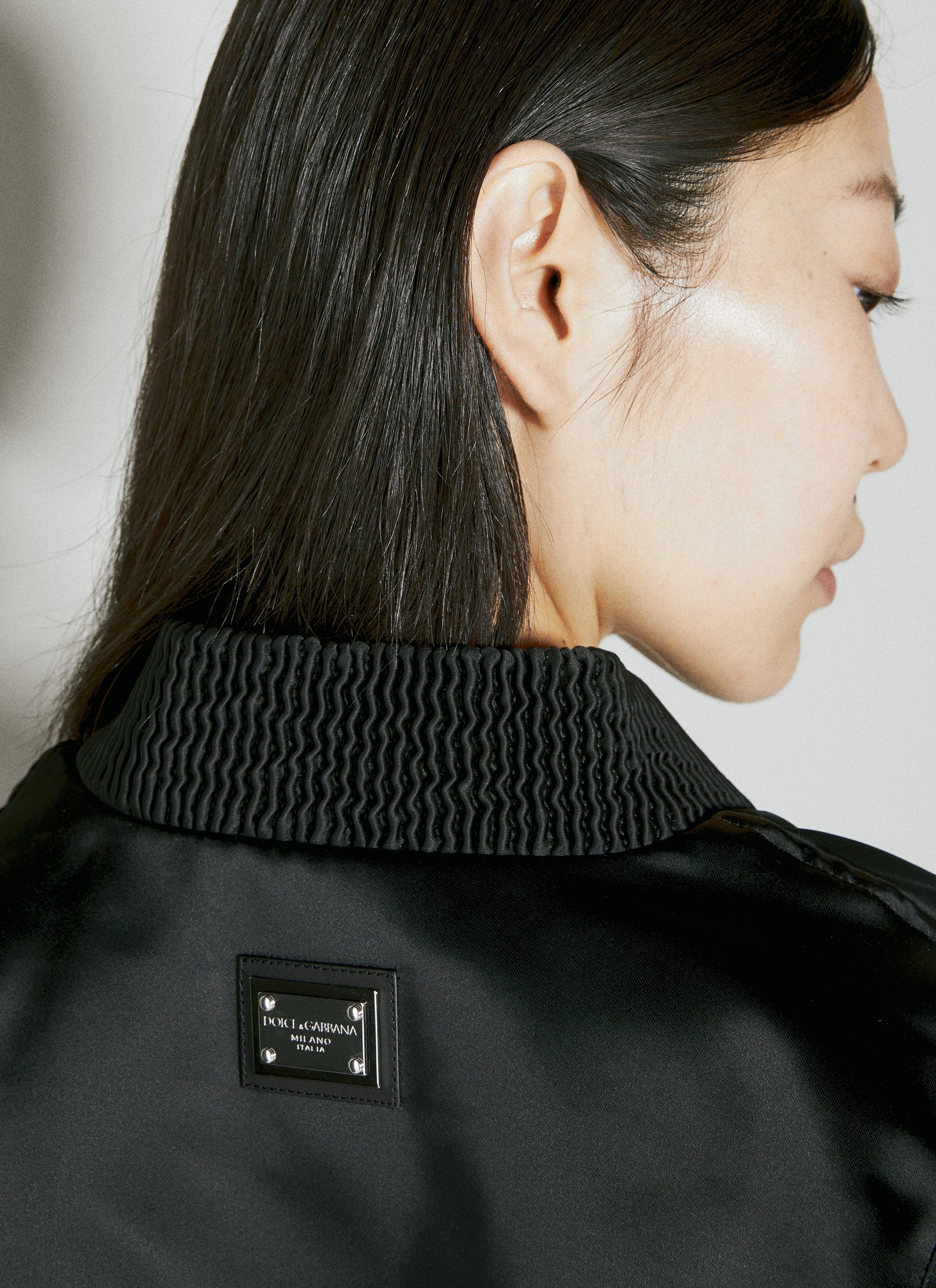 Dolce & Gabbana Women Short Duchesse Bomber Jacket