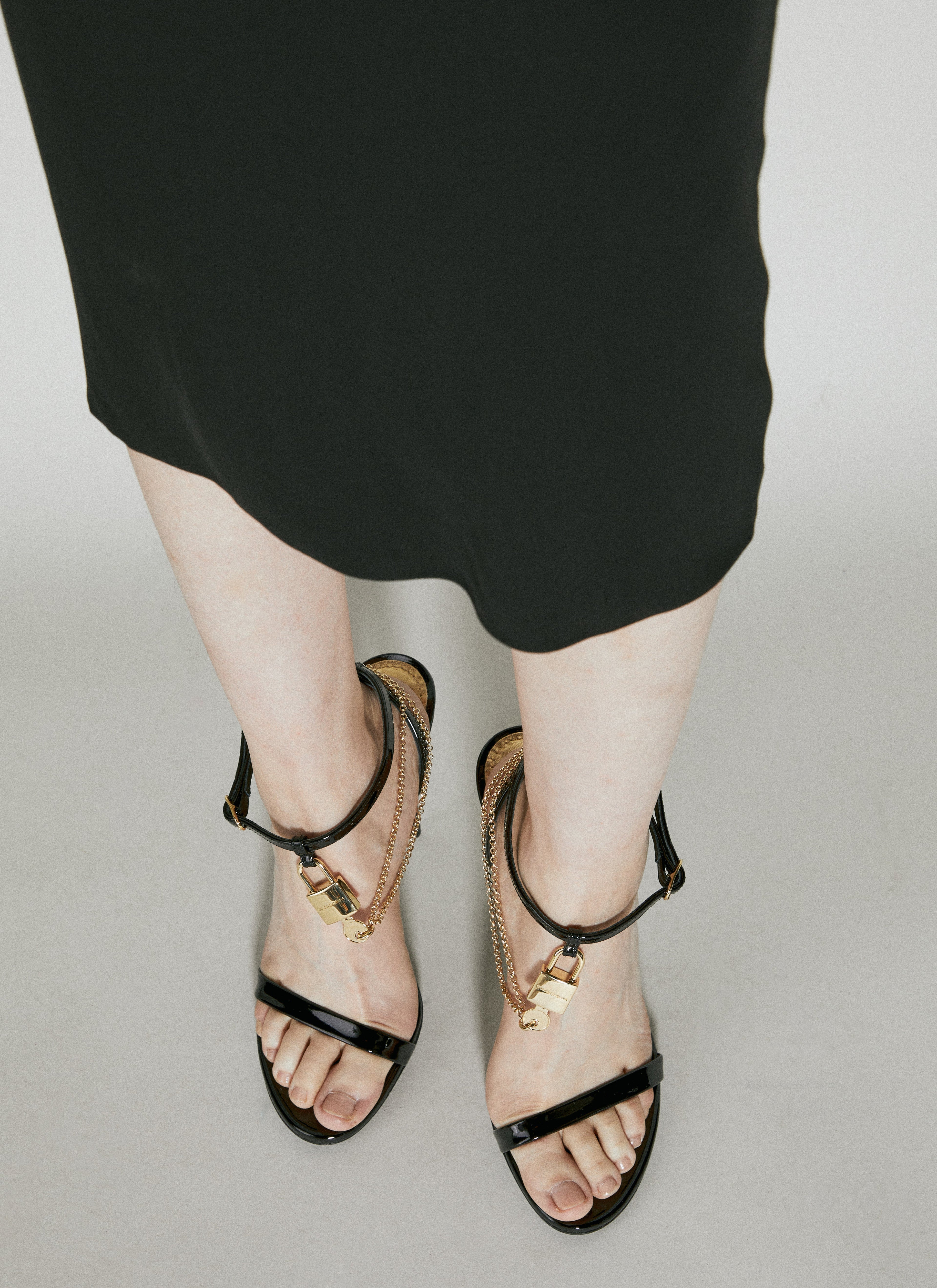 Dolce & Gabbana Women Patent Leather Heeled Sandals