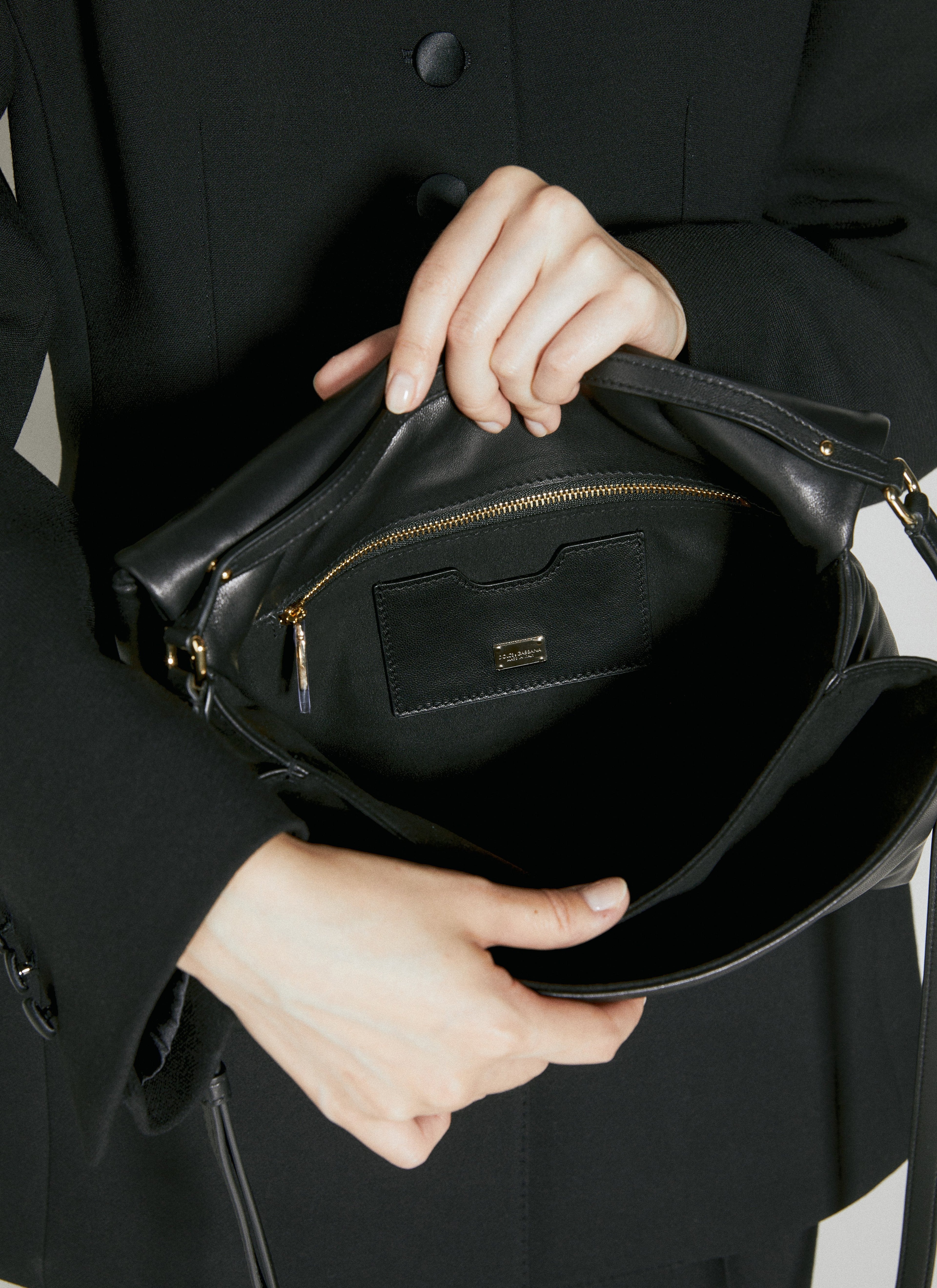 Dolce & Gabbana Women Dg Leather Padded Shoulder Bag