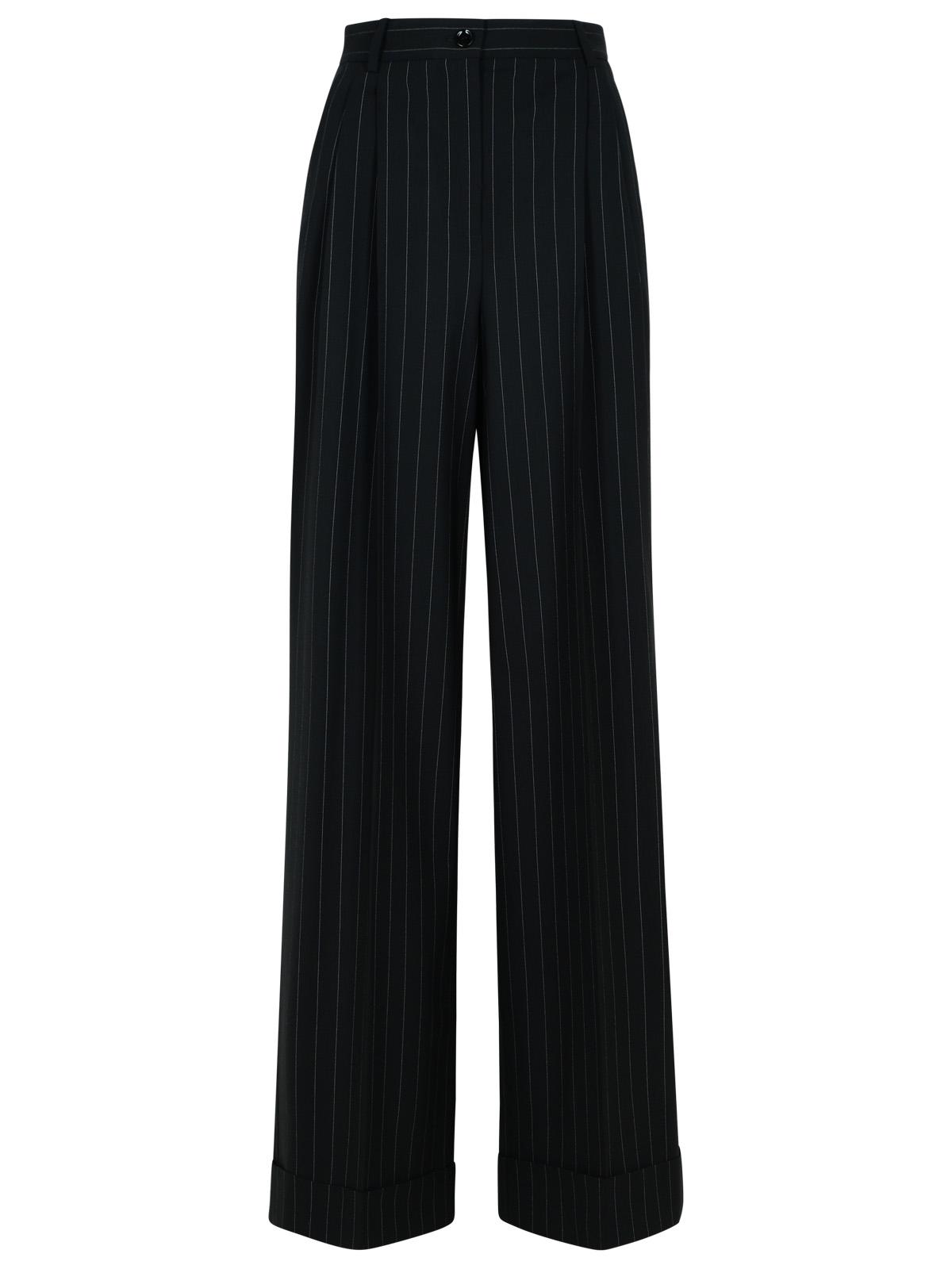 Dolce & Gabbana Black Virgin Wool Trousers Women - EZE Fashion®