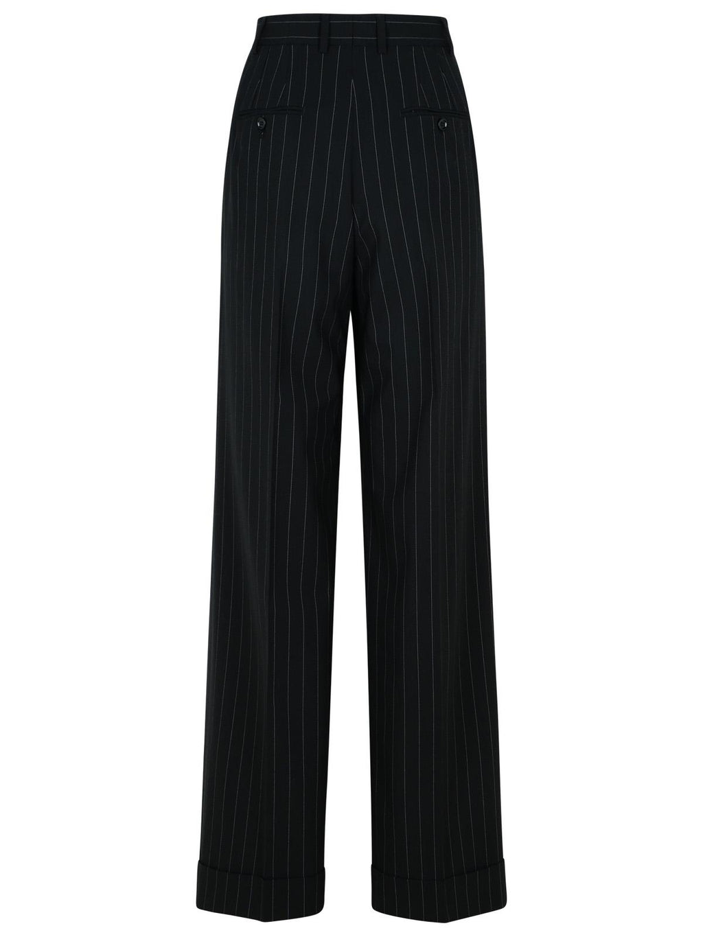 Dolce & Gabbana Black Virgin Wool Trousers Women - EZE Fashion®