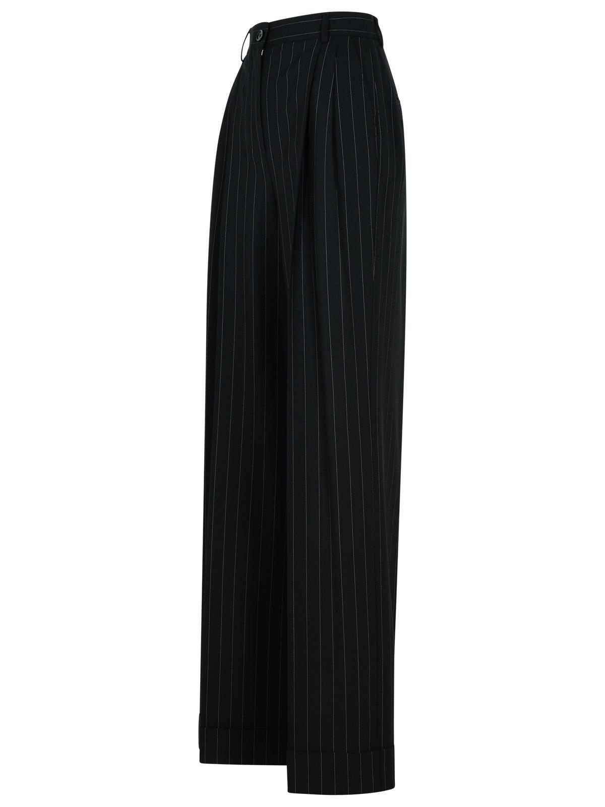 Dolce & Gabbana Black Virgin Wool Trousers Women - EZE Fashion®