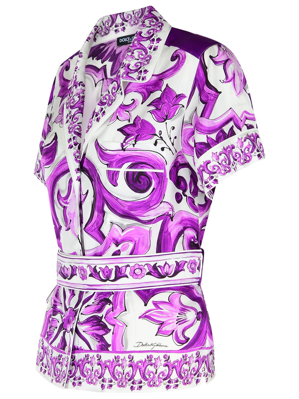 Dolce & Gabbana Majolica Print Silk Twill Shirt Women - EZE Fashion®