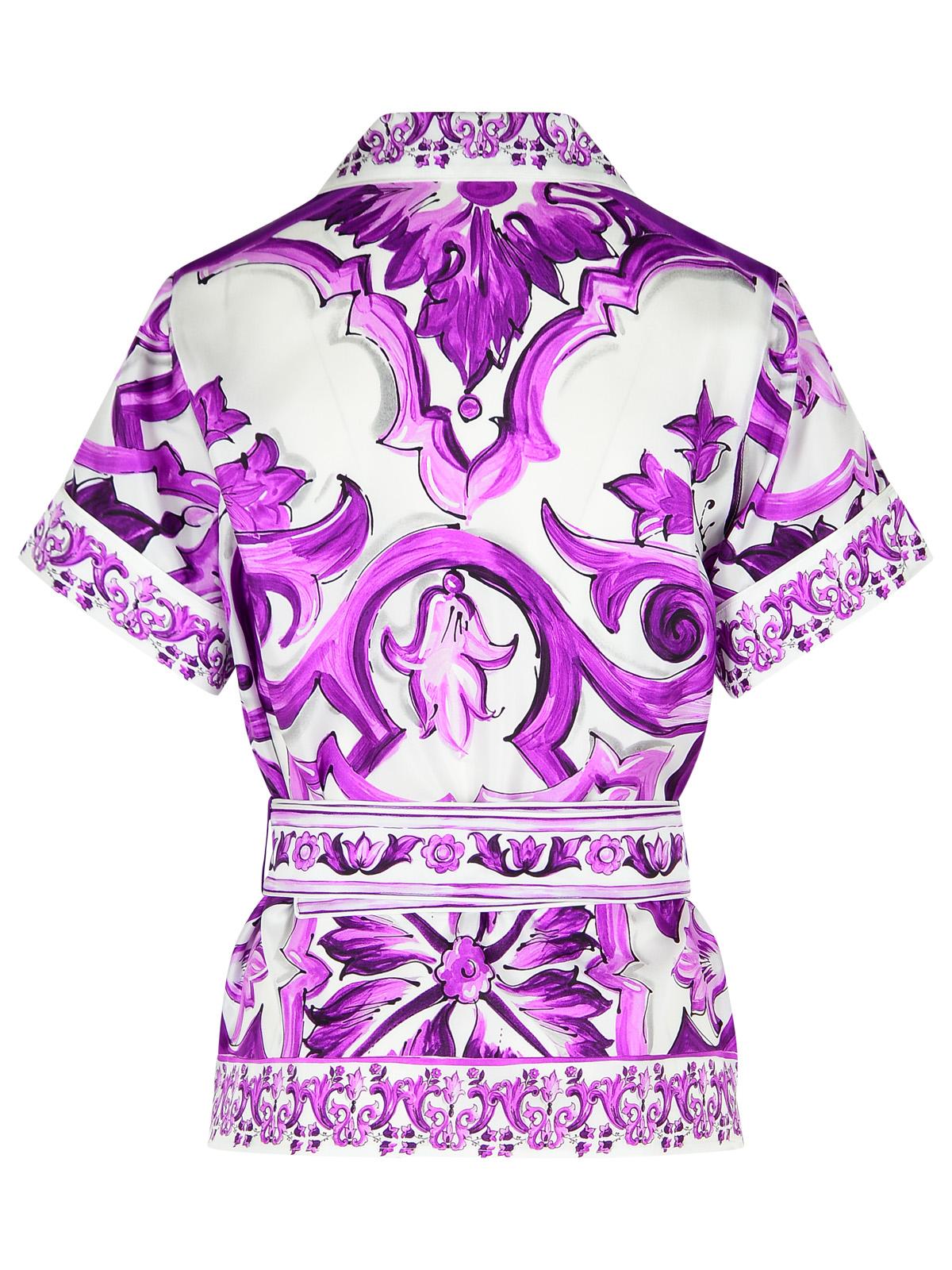 Dolce & Gabbana Majolica Print Silk Twill Shirt Women - EZE Fashion®
