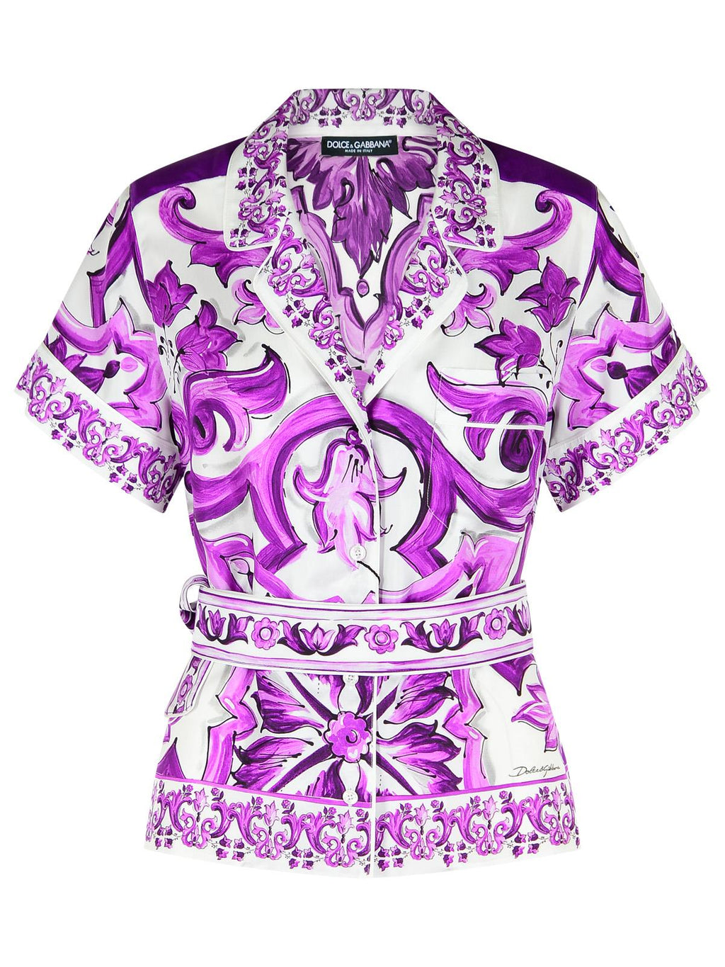 Dolce & Gabbana Majolica Print Silk Twill Shirt Women - EZE Fashion®