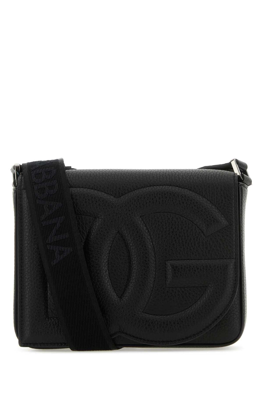 Dolce & Gabbana Men Black Leather Medium Dg Logo Crossbody Bag - EZE Fashion®