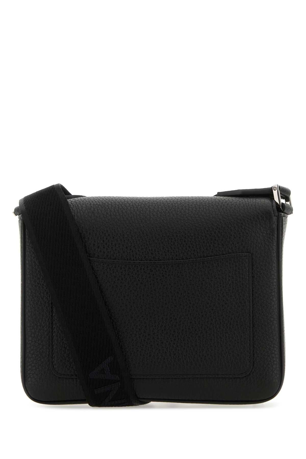 Dolce & Gabbana Men Black Leather Medium Dg Logo Crossbody Bag - EZE Fashion®