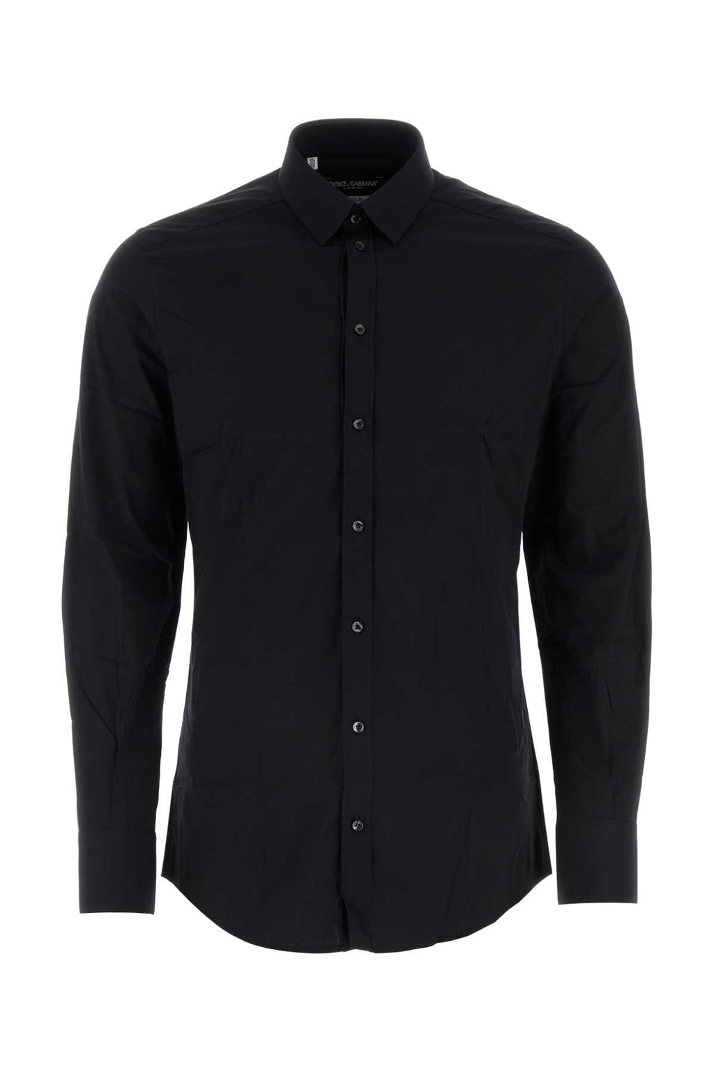 Dolce & Gabbana Men Black Stretch Poplin Shirt - EZE Fashion®