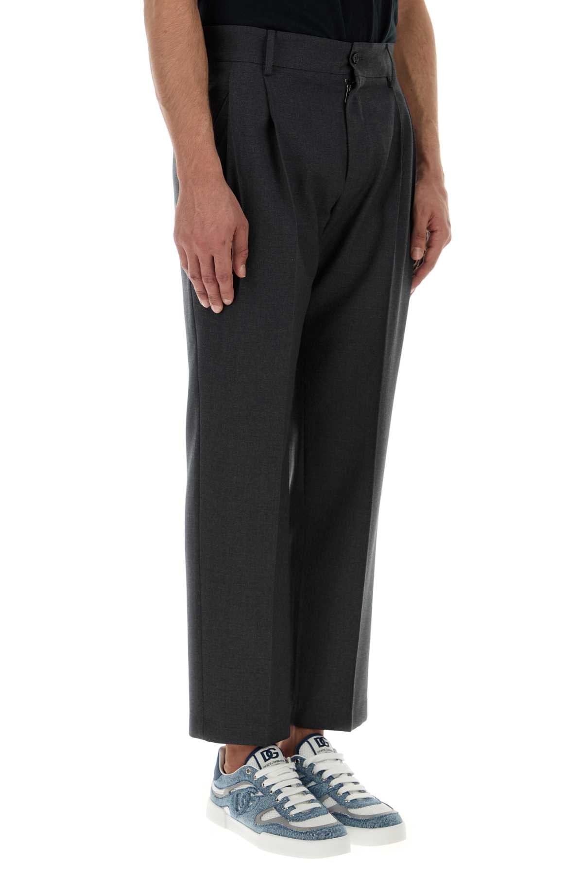 Dolce & Gabbana Men Dark Grey Wool Blend Pant - EZE Fashion®