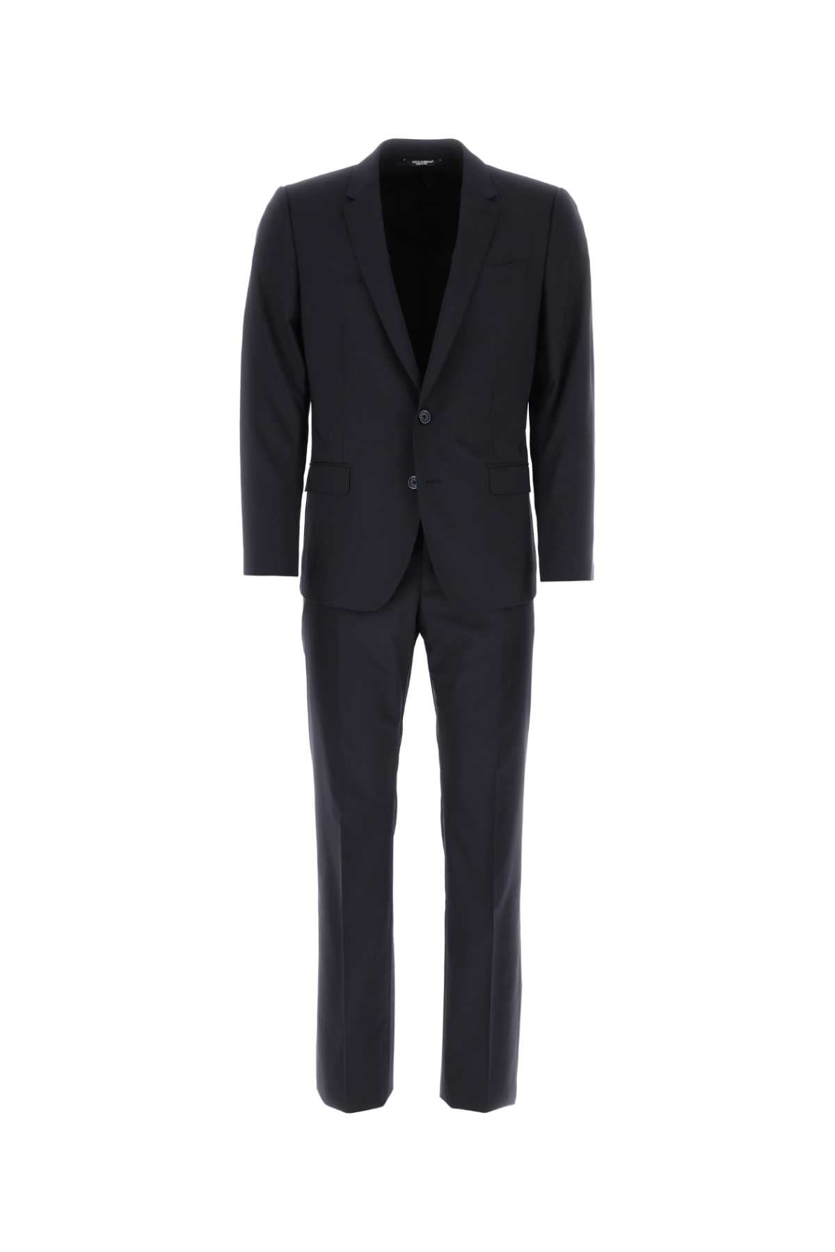 Dolce & Gabbana Men Navy Blue Light Wool Martini Suit - EZE Fashion®