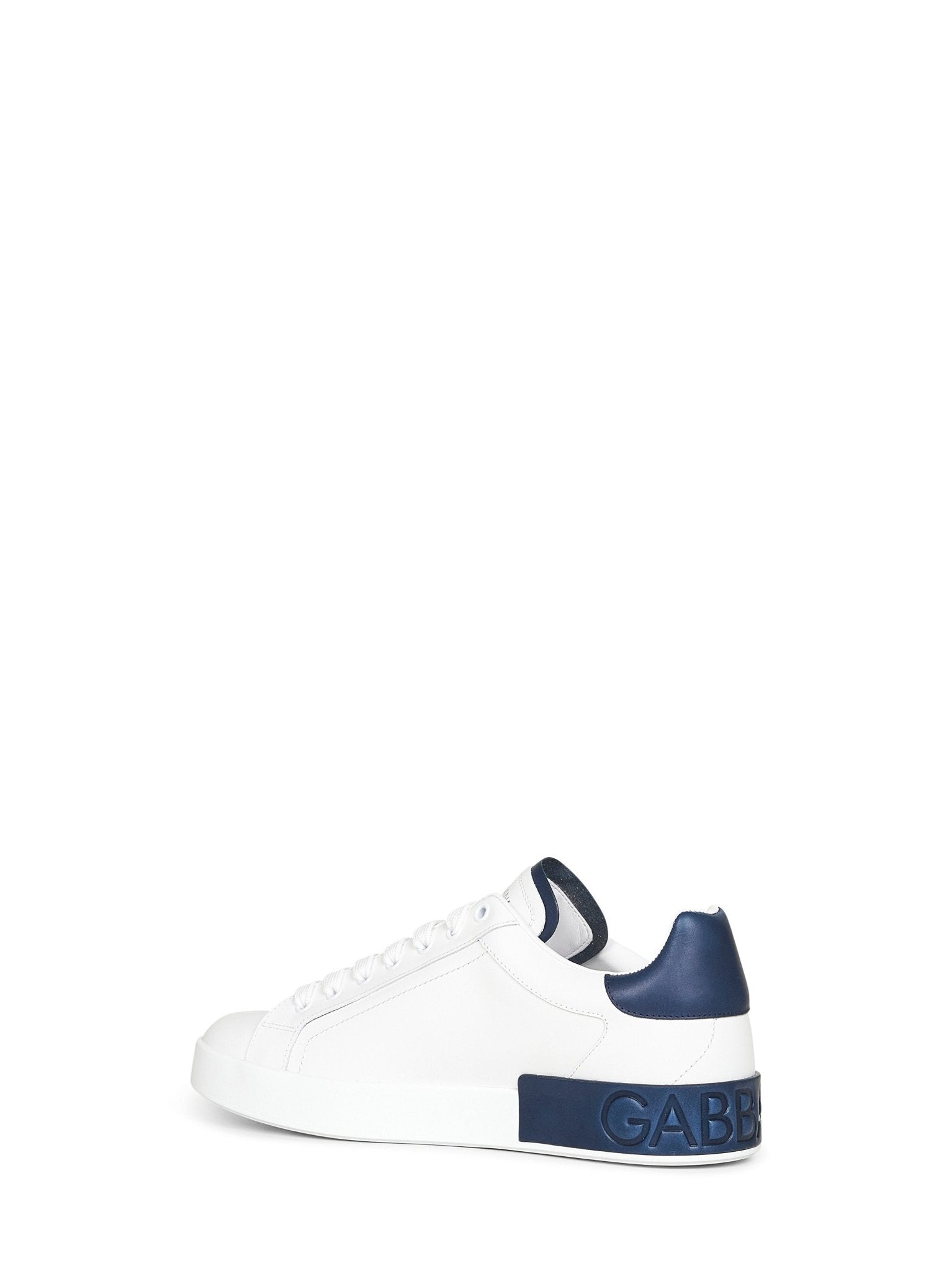 Dolce & Gabbana Men White Calf Leather Portofino Sneakers - EZE Fashion®
