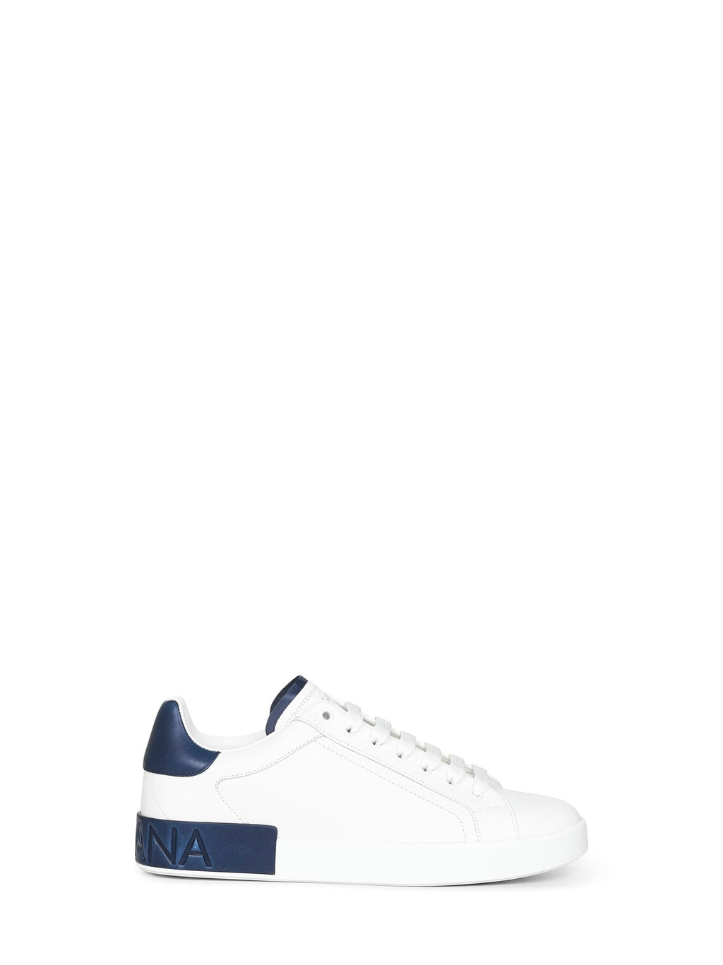 Dolce & Gabbana Men White Calf Leather Portofino Sneakers - EZE Fashion®
