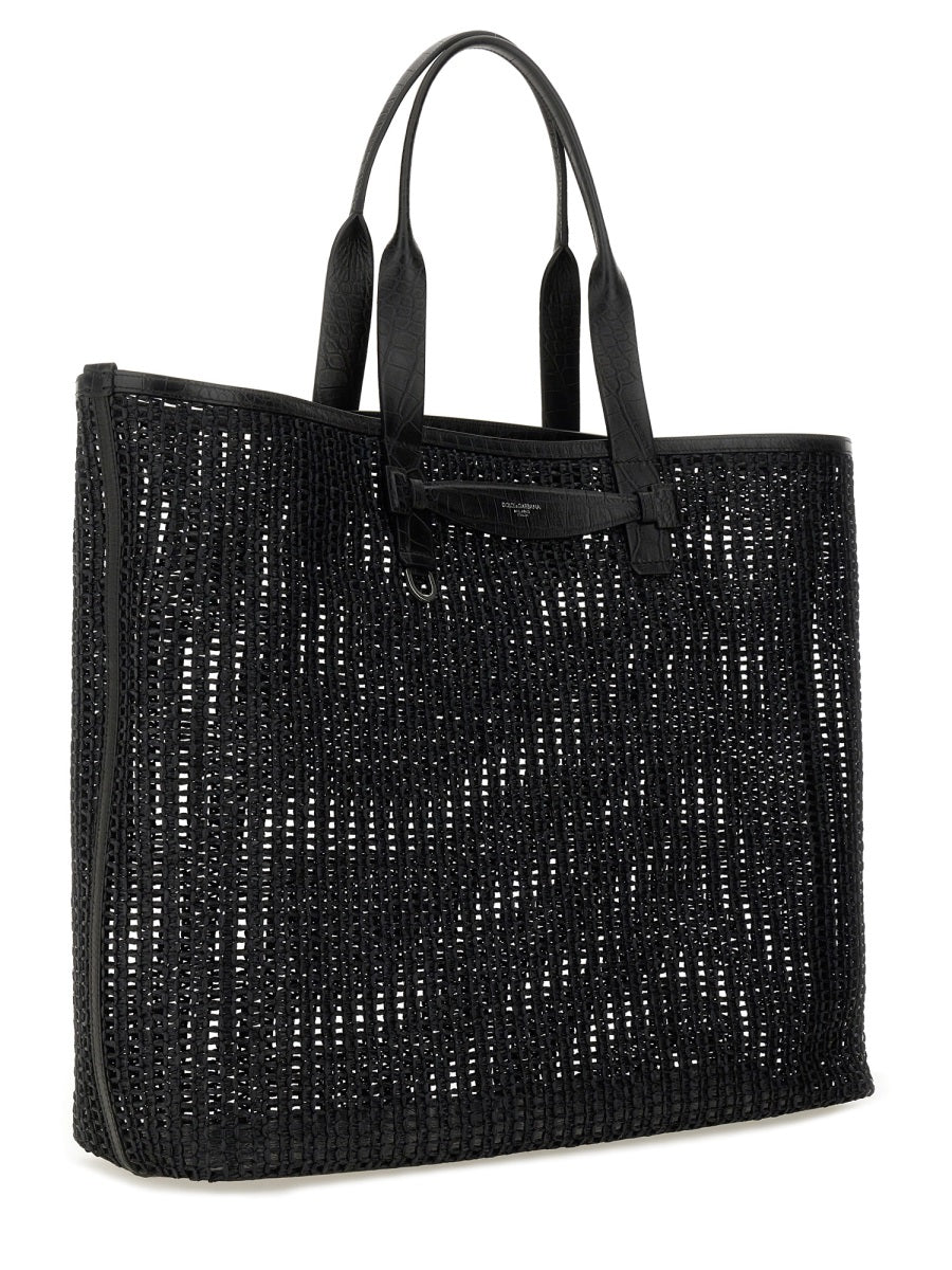 Dolce & Gabbana Men Woven Mesh Shopping Bag - EZE Fashion®