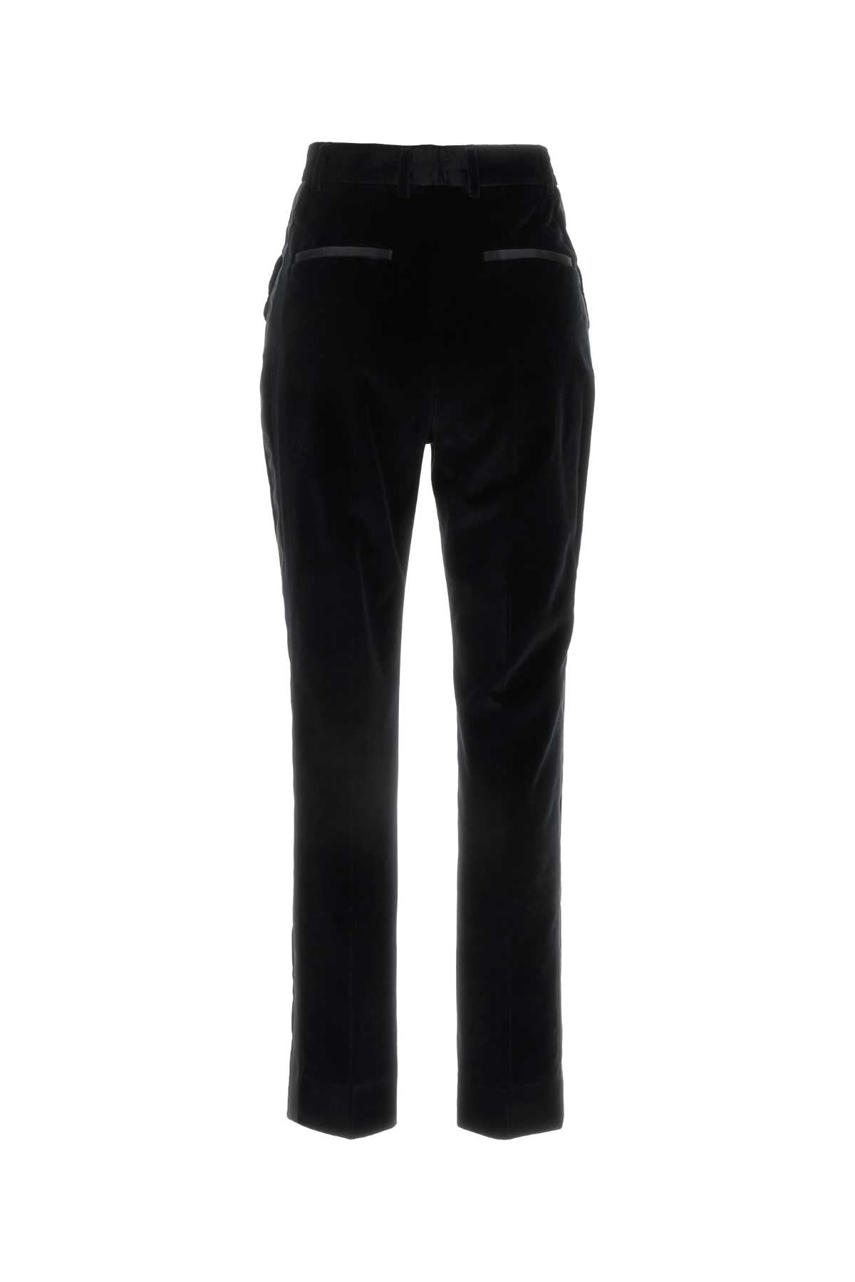 Dolce & Gabbana Women Black Velvet Pant - EZE Fashion®