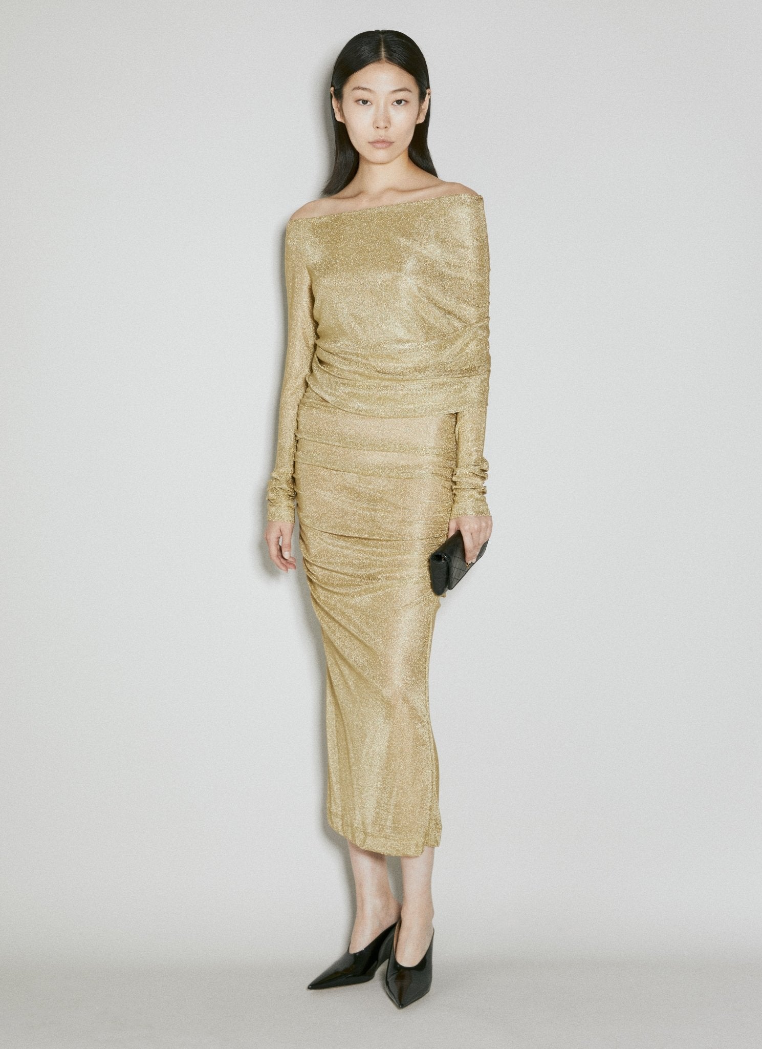 Dolce & Gabbana Women Lurex Mesh Midi Dress - EZE Fashion®