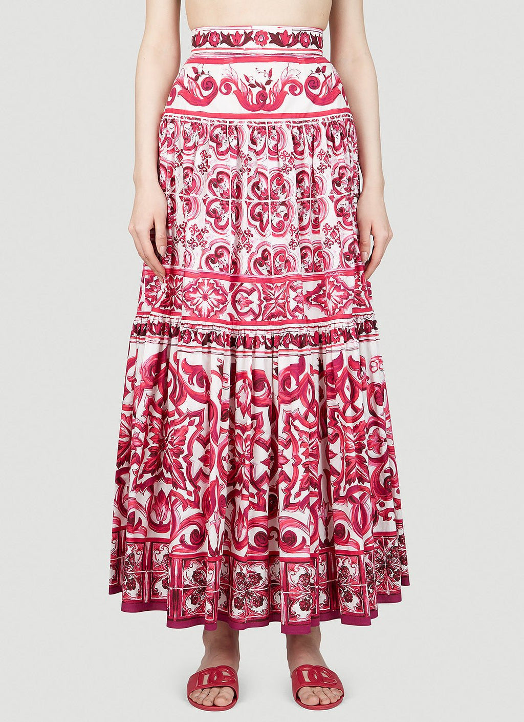Dolce & Gabbana Women Majolica Print Maxi Skirt - EZE Fashion®