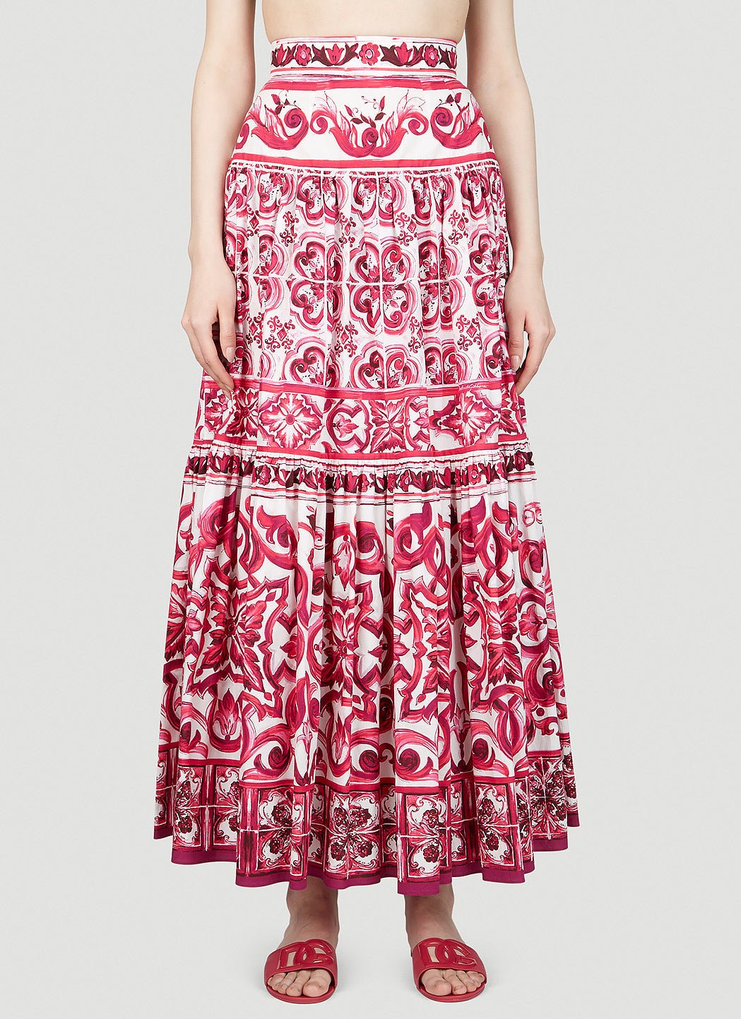Dolce & Gabbana Women Majolica Print Maxi Skirt - EZE Fashion®