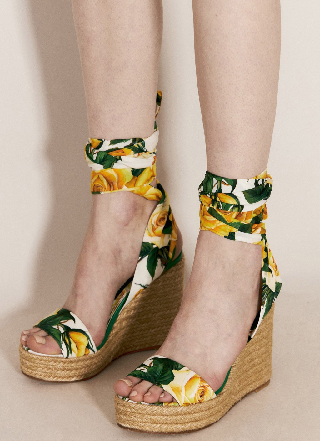 Dolce & Gabbana Women Printed Charmeuse Wedges - EZE Fashion®