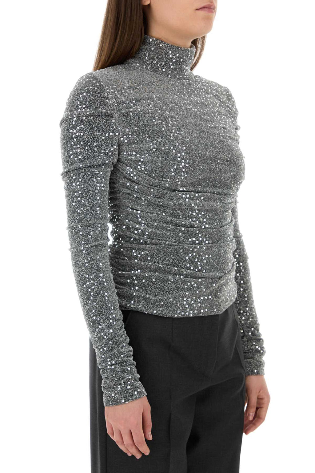 Dolce & Gabbana Women Silver Jersey Top - EZE Fashion®