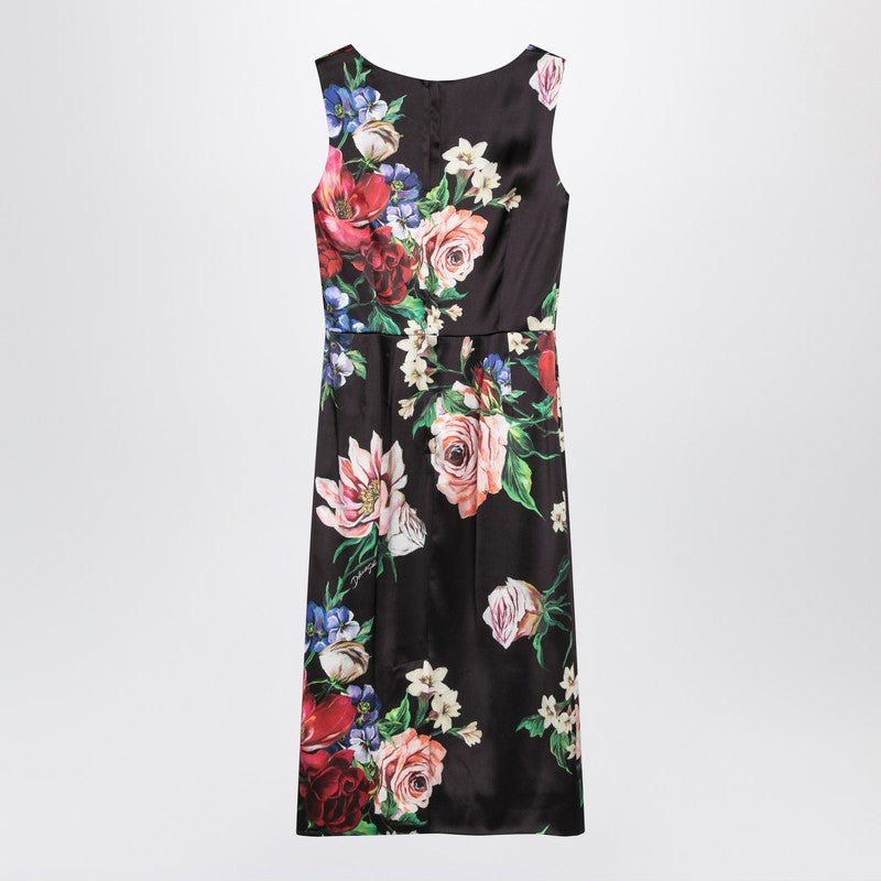 Dolce&Gabbana Black Dress With Floral Print Women - EZE Fashion®