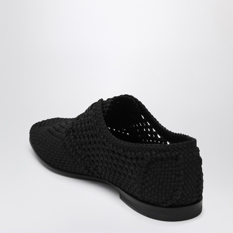 Dolce&Gabbana Black Woven Fabric Derby Men - EZE Fashion®