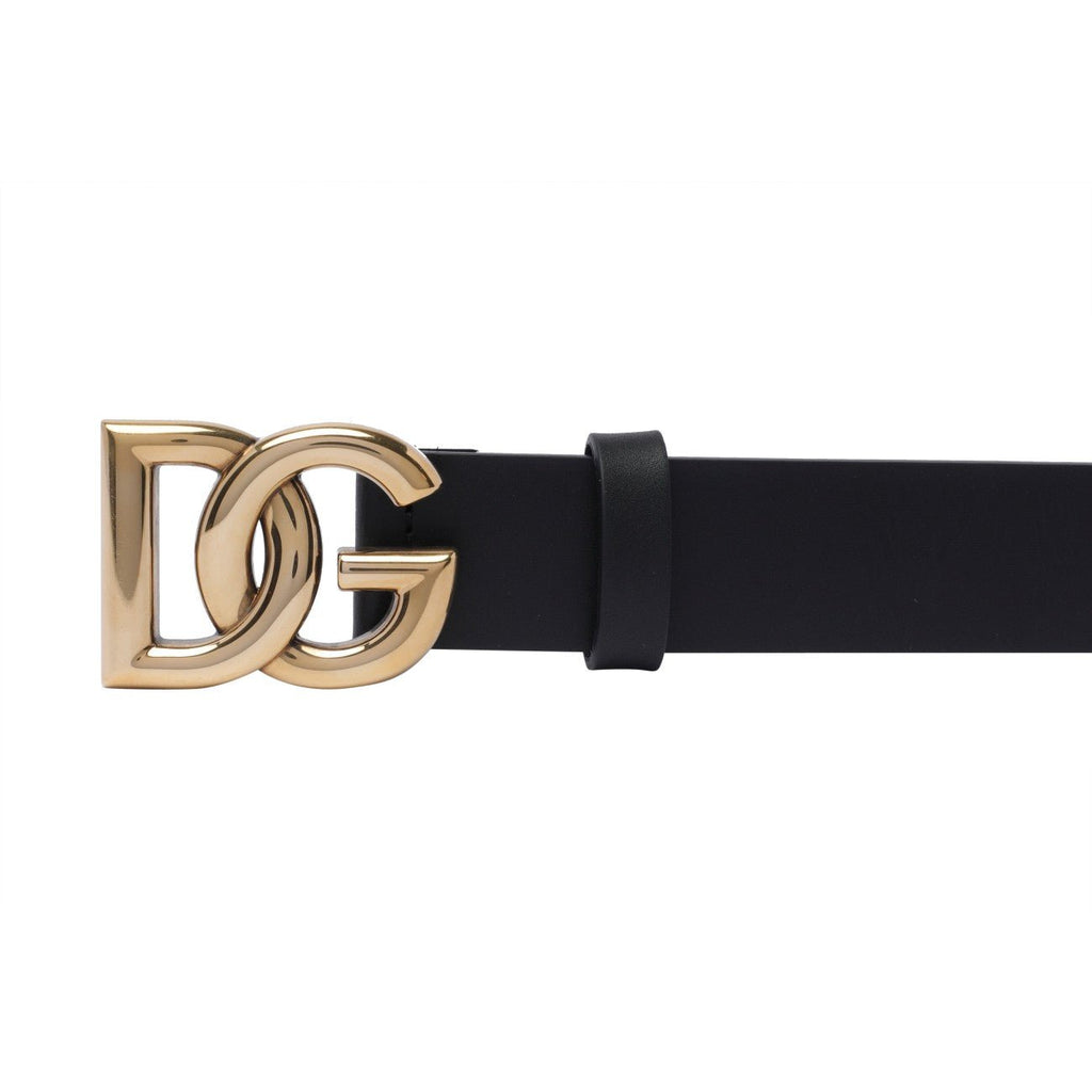 Dolce&Gabbana Men Lux Leather Belt With Crossed Dg Logo Buckle - EZE Fashion®