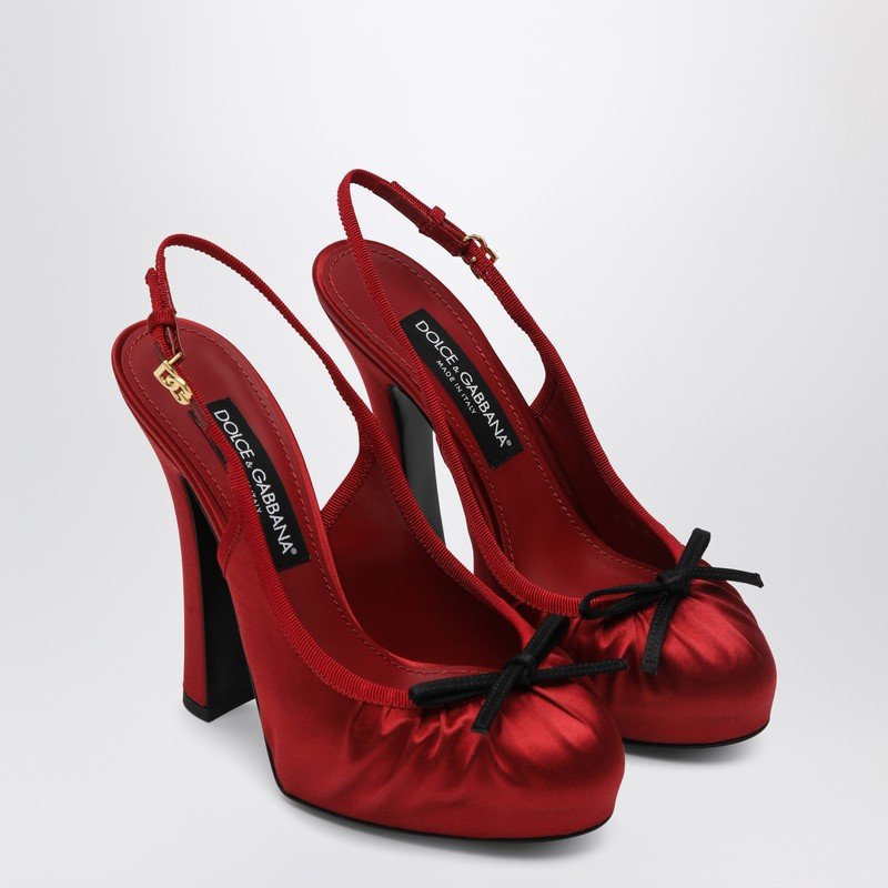 Dolce&Gabbana Red Satin High Slingback Women - EZE Fashion®