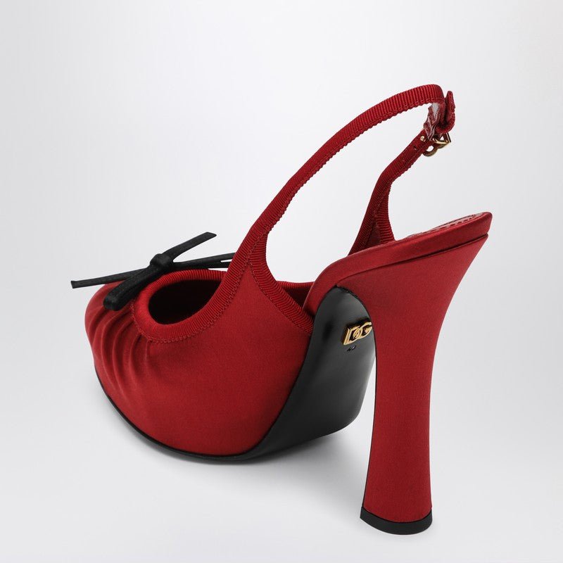 Dolce&Gabbana Red Satin High Slingback Women - EZE Fashion®