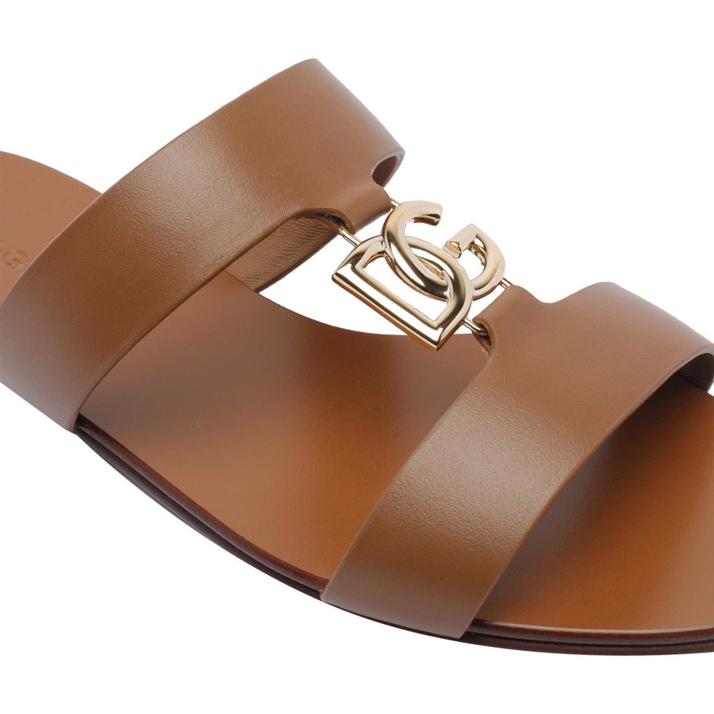 Dolce&Gabbana Women Leather Dg Logo Sandals - EZE Fashion®