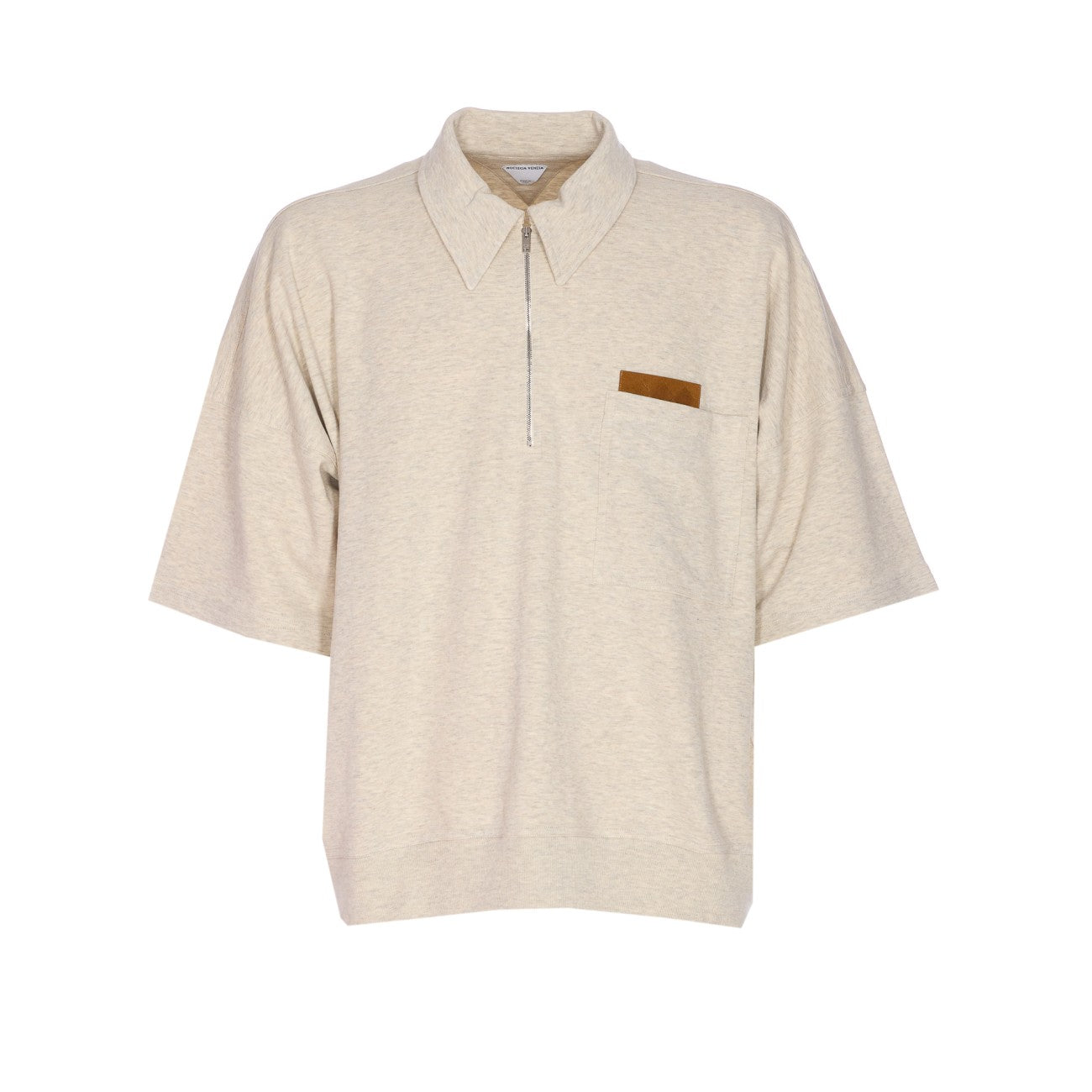 Bottega Veneta Men Doubled Melange Cotton Polo