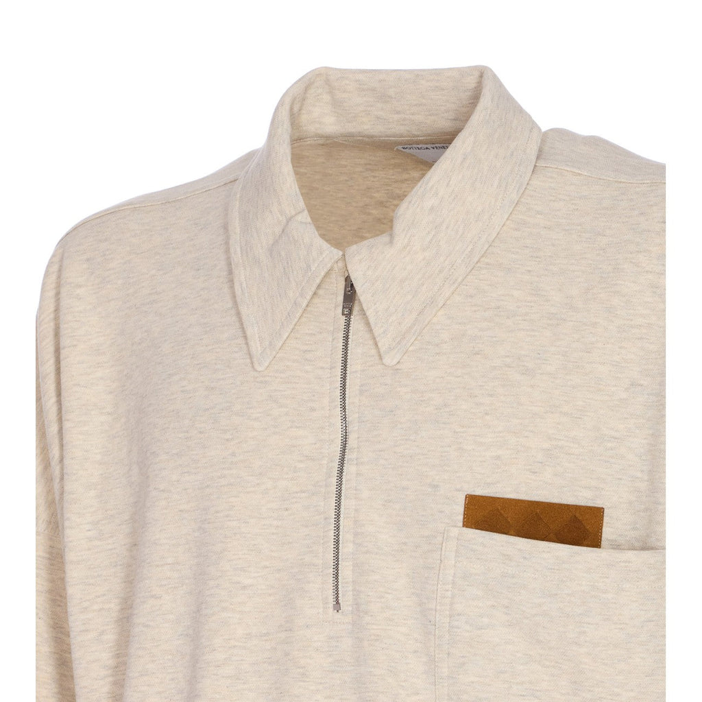 Bottega Veneta Men Doubled Melange Cotton Polo