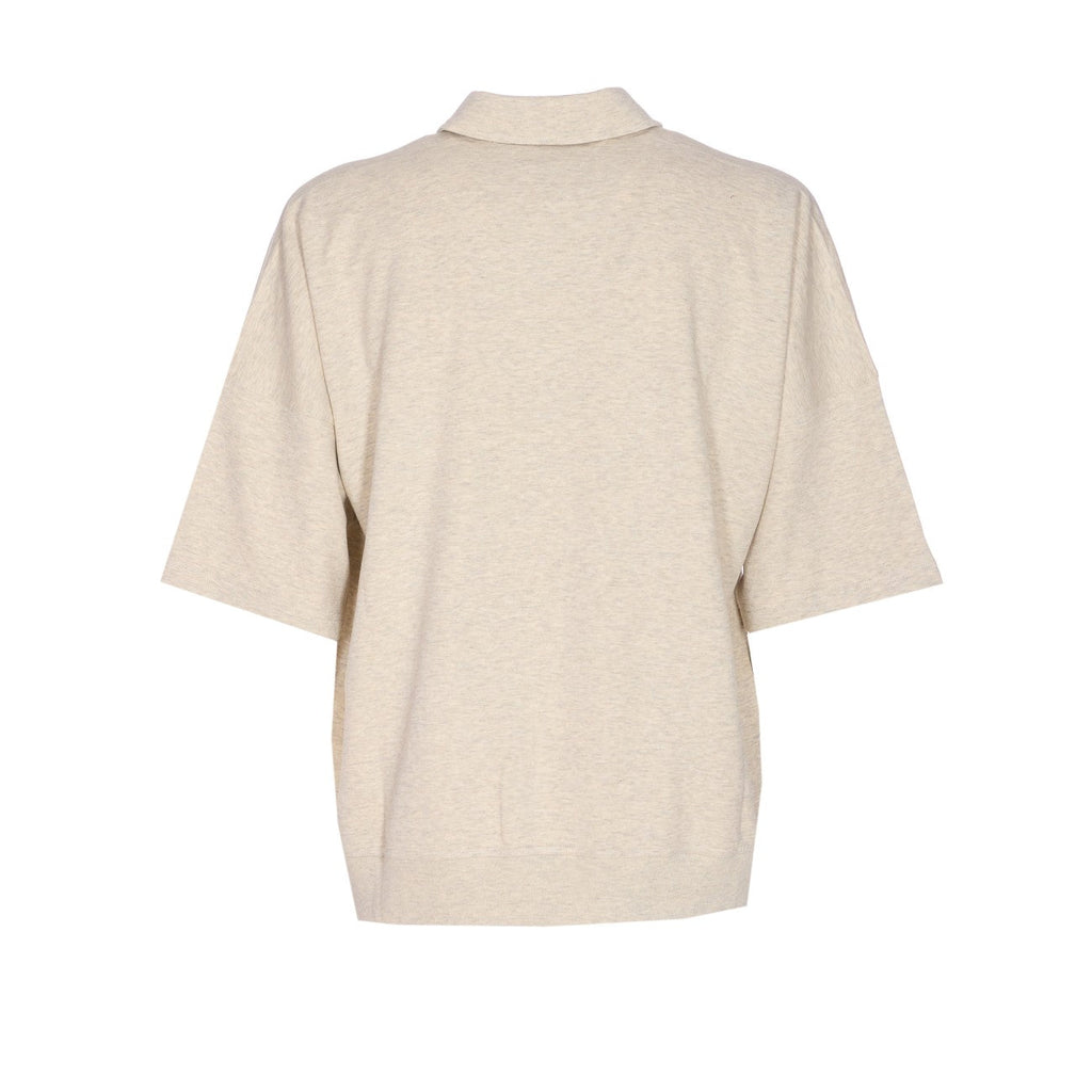 Bottega Veneta Men Doubled Melange Cotton Polo