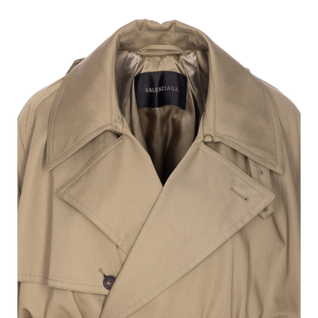 Balenciaga Women Draped Neck Midi Trench