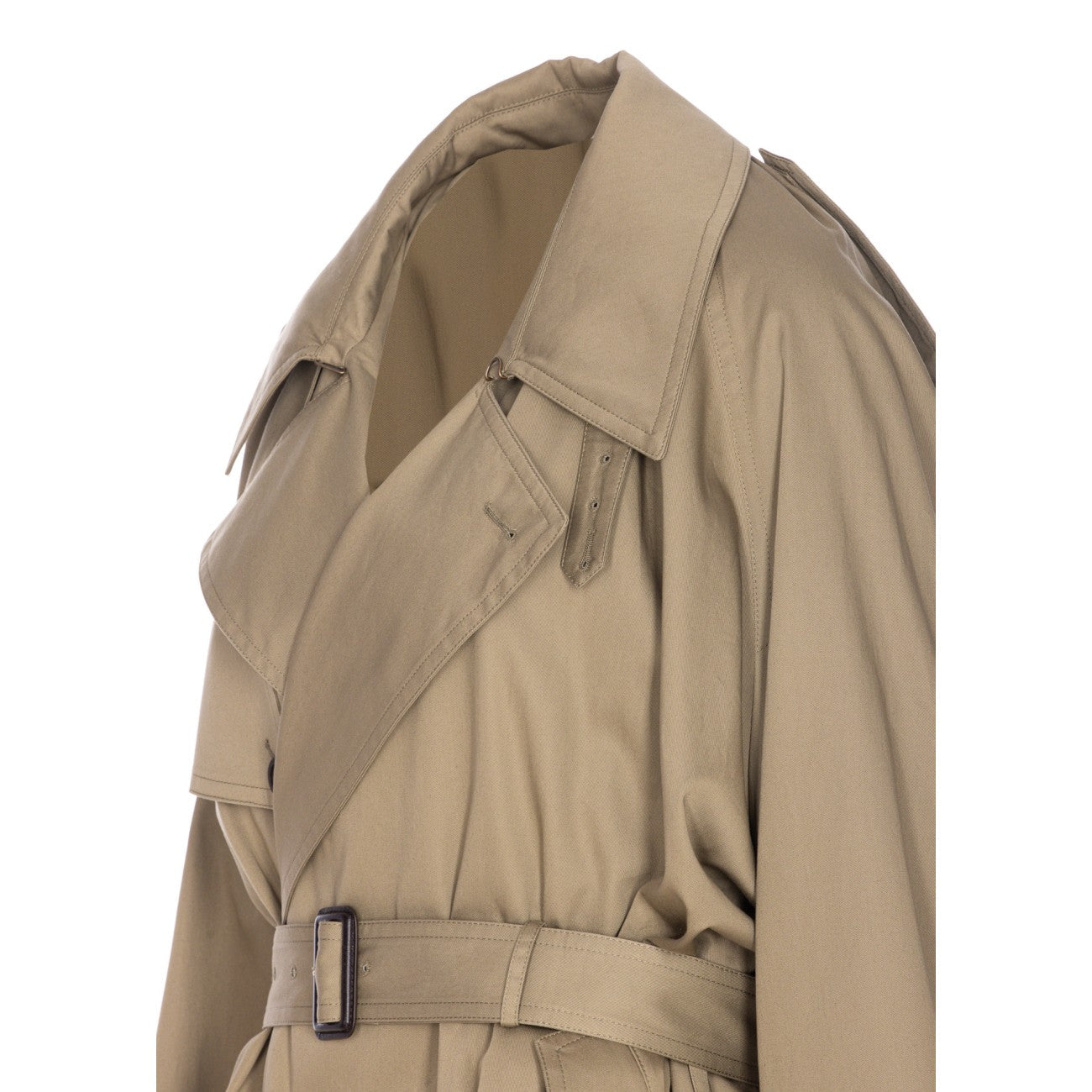 Balenciaga Women Draped Neck Midi Trench