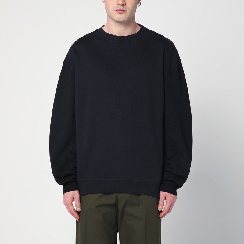 Dries Van Noten Navy Blue Sweatshirt With Zip Detail Men - EZE Fashion®