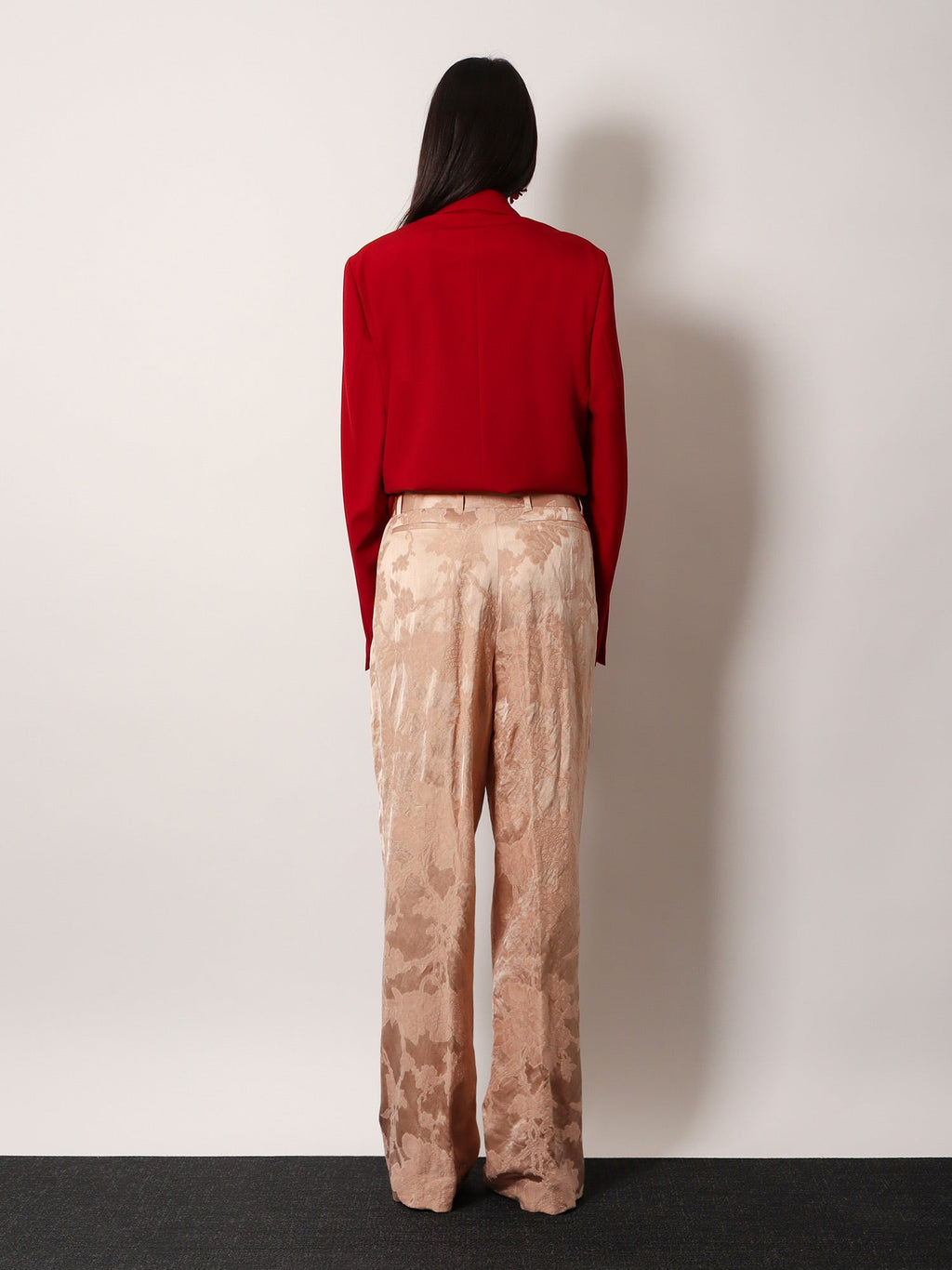 Dries Van Noten Women Damasked Linen And Viscose Trouser With Belt - EZE Fashion®