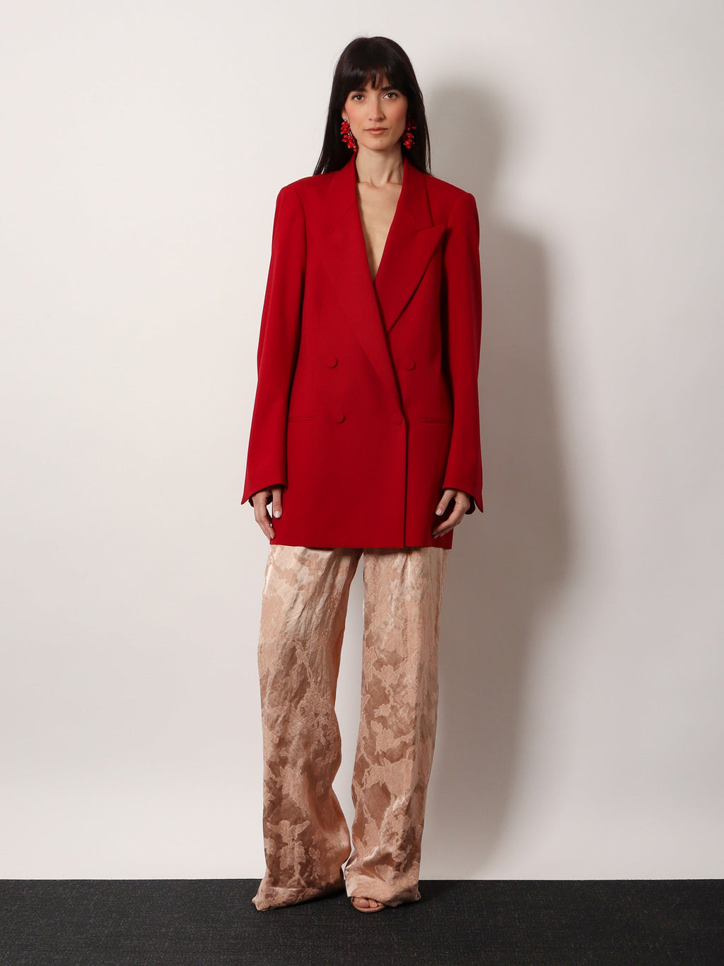 Dries Van Noten Women Damasked Linen And Viscose Trouser With Belt - EZE Fashion®