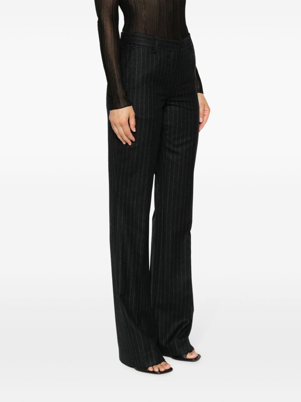 Dries Van Noten Women Pinstripped Wool Trousers - EZE Fashion®