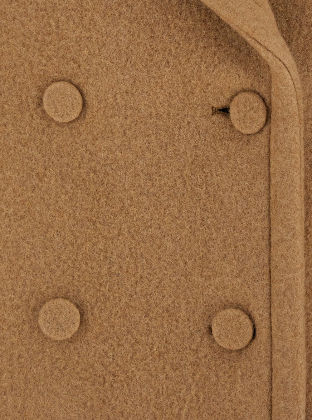 Dries Van Noten Women 'Randia' Beige Double - Breasted Coat With Notched Revers And Half Belt In Wool Woman - EZE Fashion®