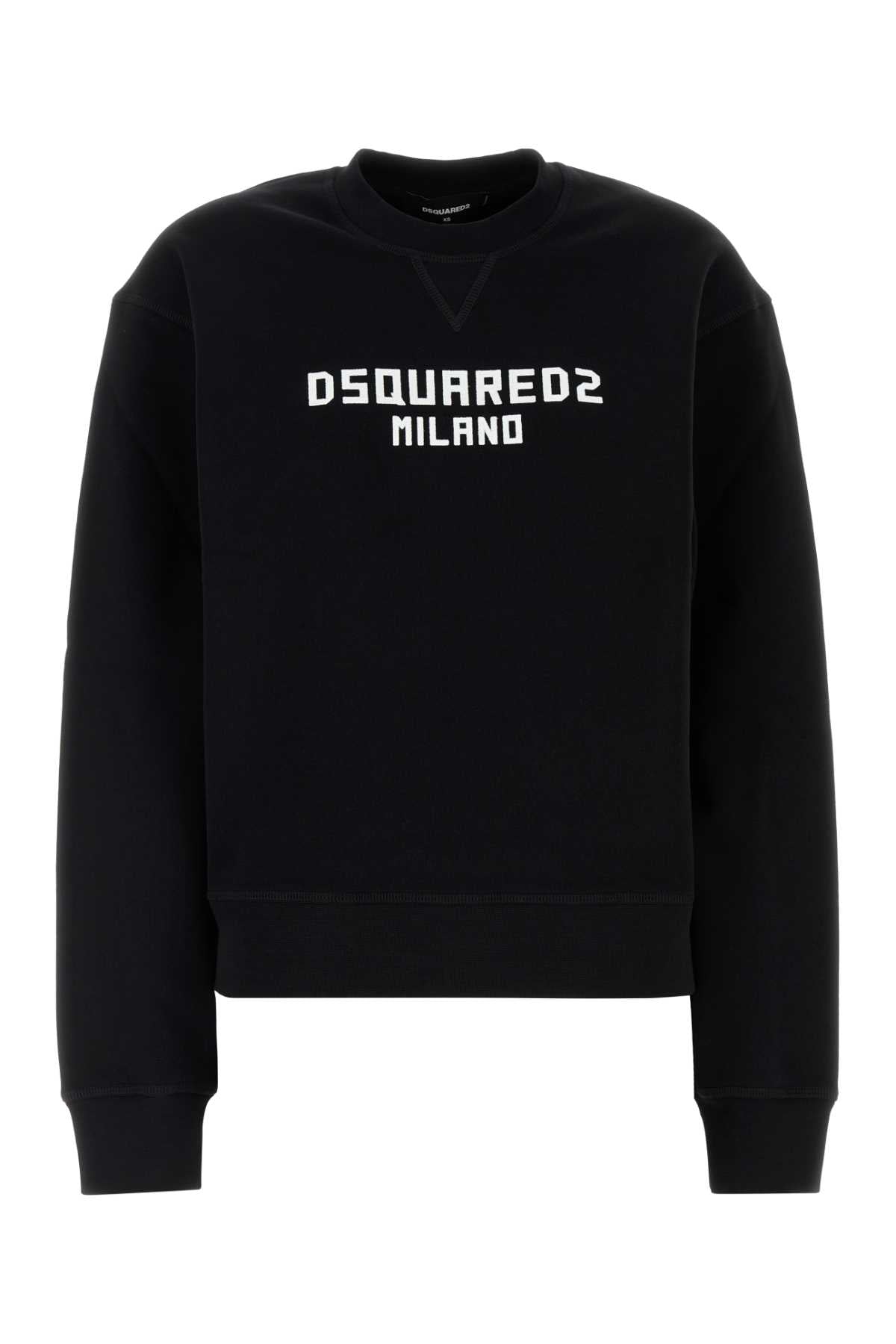 Dsquared Women Black Cotton Sweatshirt - EZE Fashion®