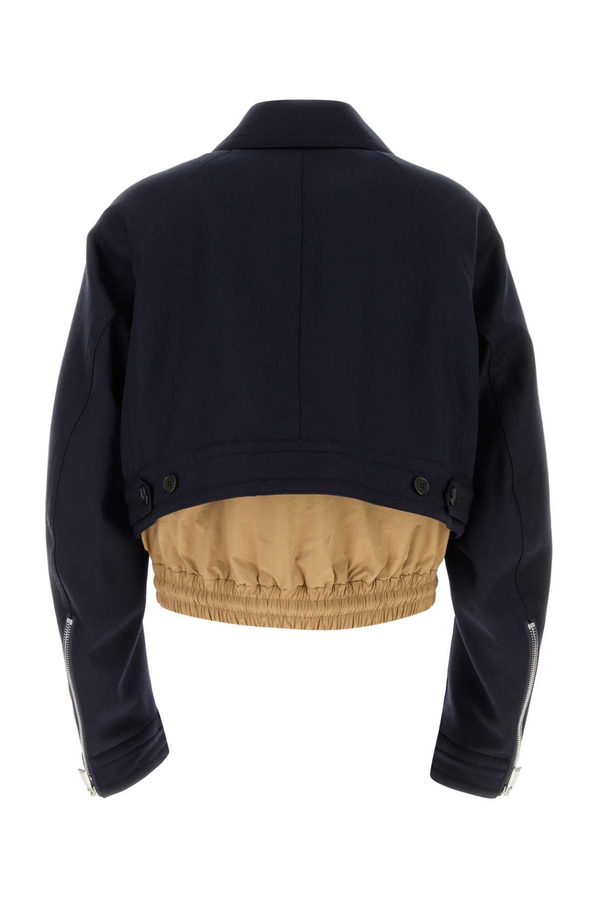 Dsquared Women Dark Blue Wool Jacket - EZE Fashion®