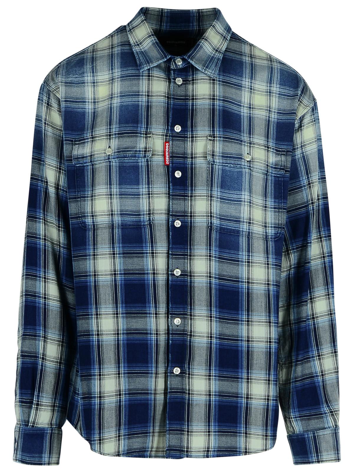 Dsquared2 Blue Cotton Shirt Men - EZE Fashion®