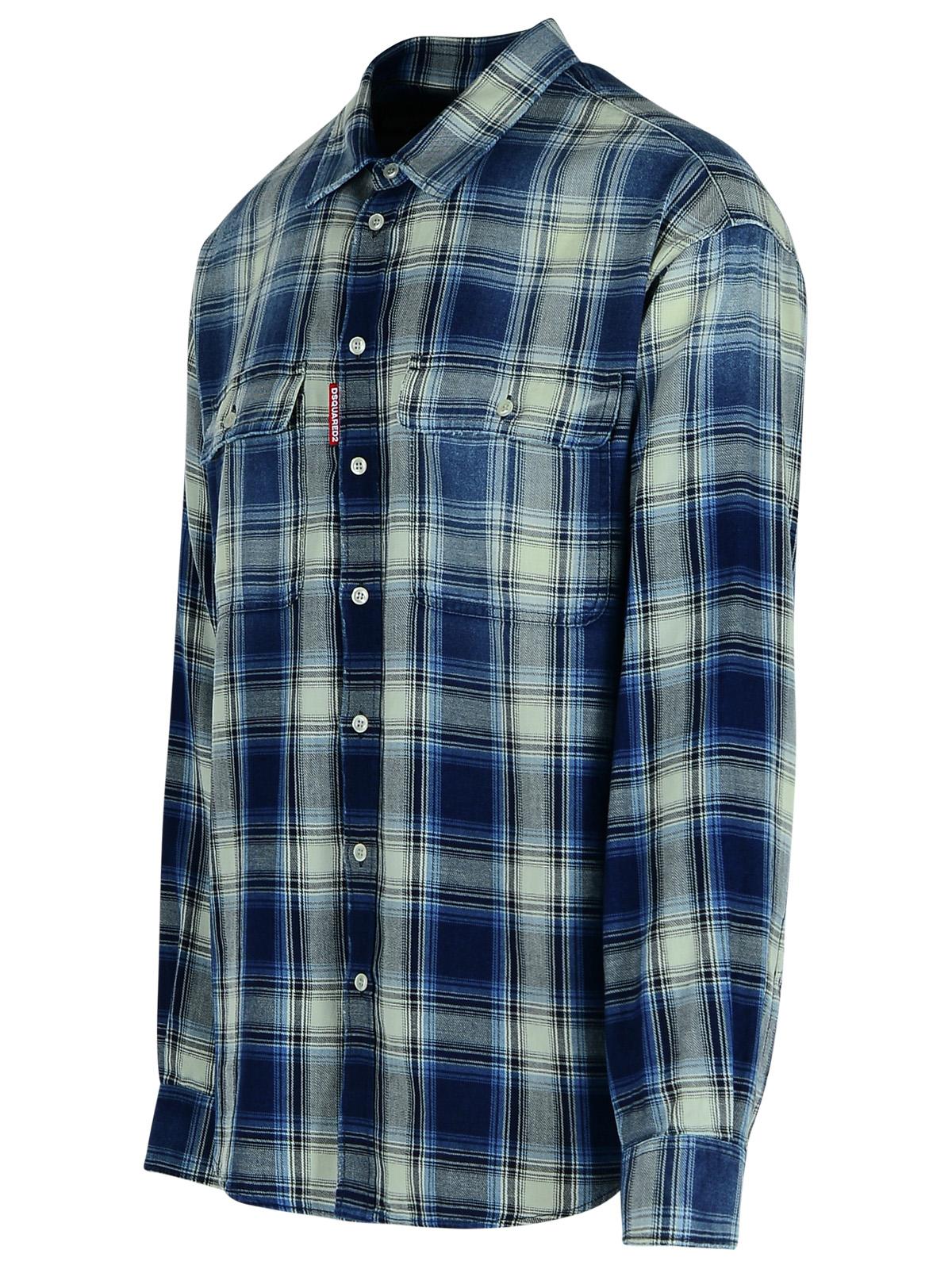 Dsquared2 Blue Cotton Shirt Men - EZE Fashion®