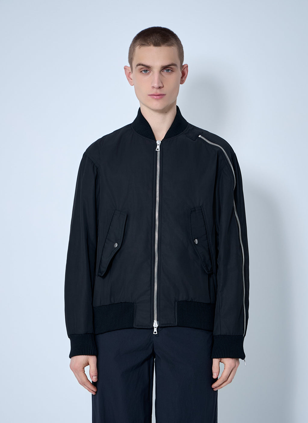 Dries Van Noten Men Nylon Bomber Jacket