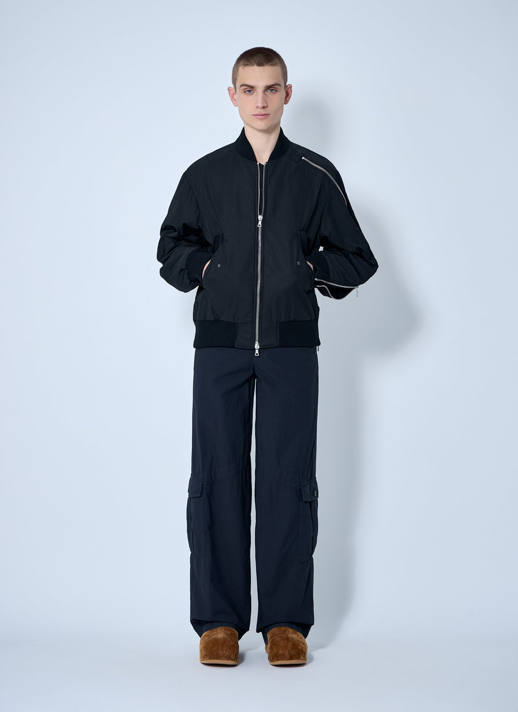 Dries Van Noten Men Nylon Bomber Jacket
